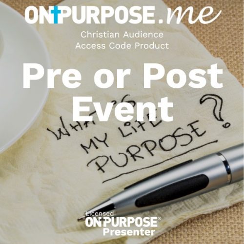ON†PURPOSE.me Pre & Post Code - Christian Audience